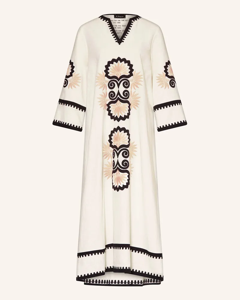 Grace Kleid mit Leinen Ecru