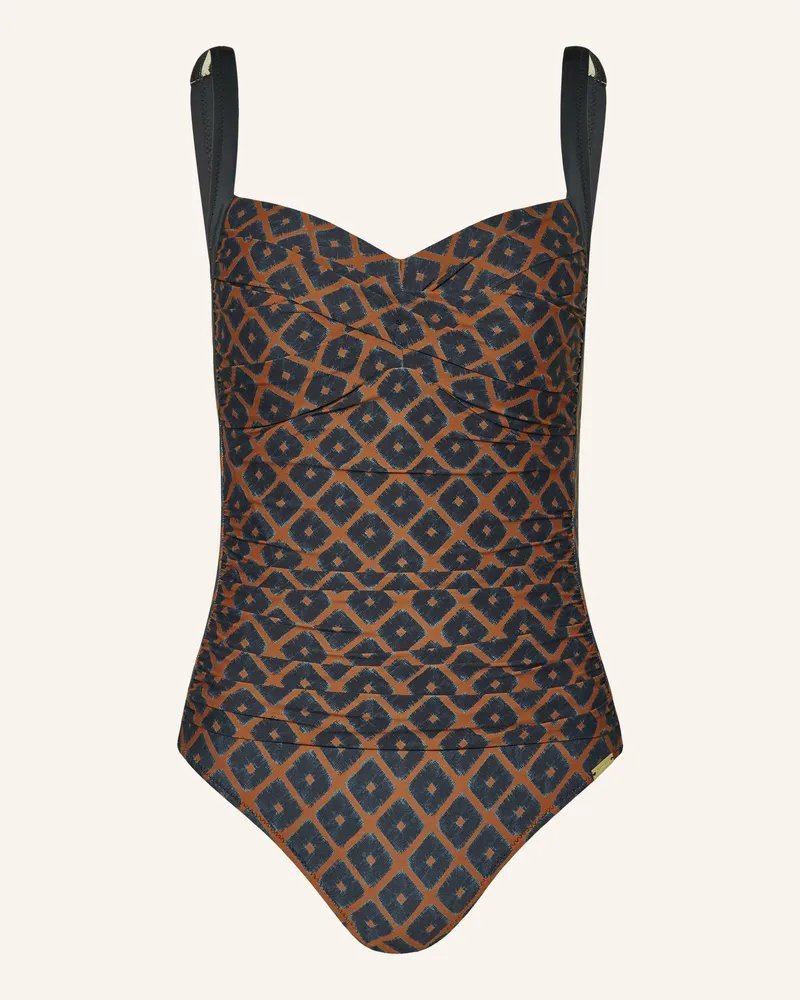 Charmline Shape-Badeanzug TOBACCO FIELDS Schwarz