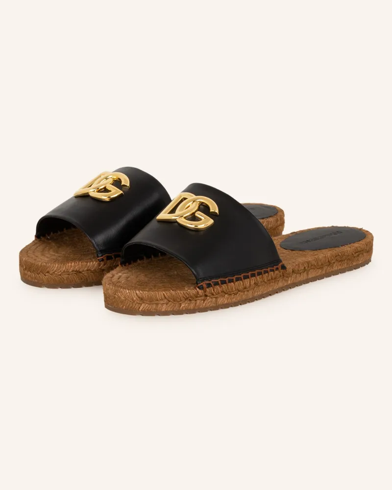 Dolce & Gabbana Pantoletten Schwarz