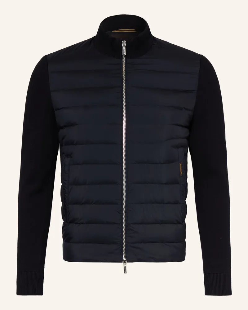 MOORER Daunenjacke Duncan Im Materialmix blau Dunkelblau