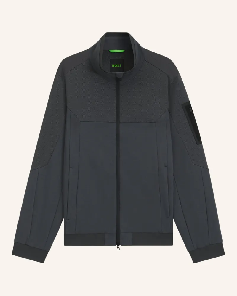 HUGO BOSS Casual Jacke J_JORD TENNIS RETRO Regular Fit Dunkelgrau
