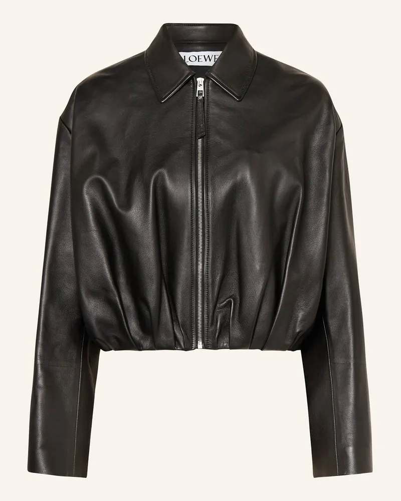 Loewe Lederjacke Schwarz