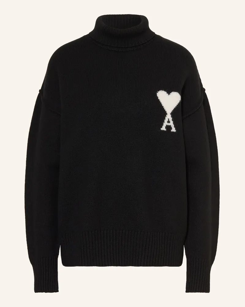 AMI Paris Rollkragenpullover schwarz Schwarz