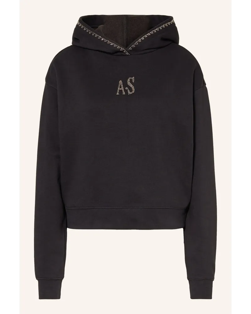 AllSaints Hoodie SCORPION PIPPA mit Schmucksteinen Schwarz