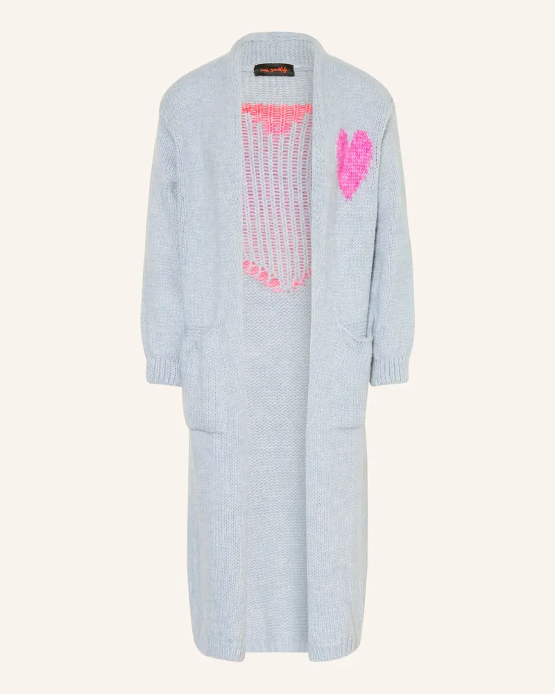 Miss Goodlife Strickhülle Mit Alpaka blau Blaugrau