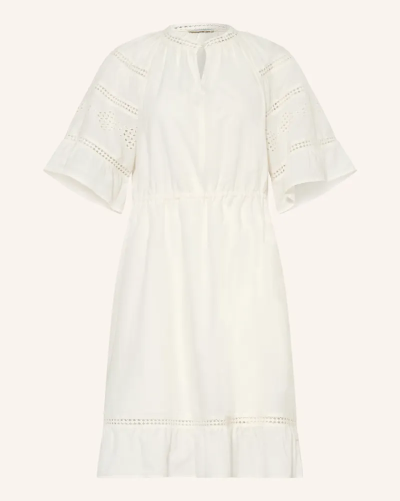 Marc O'Polo Kleid Mit Lochspitze Und Rüschen weiss Ecru