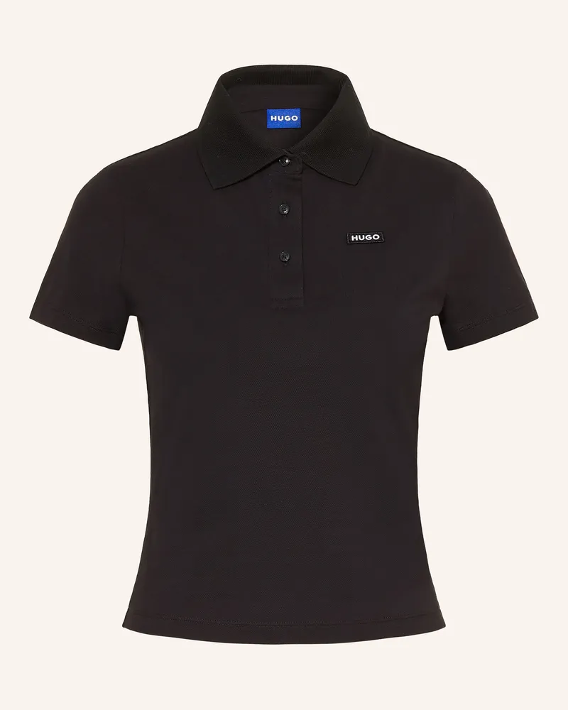 HUGO BOSS Piqué-Poloshirt Dapolette schwarz Schwarz