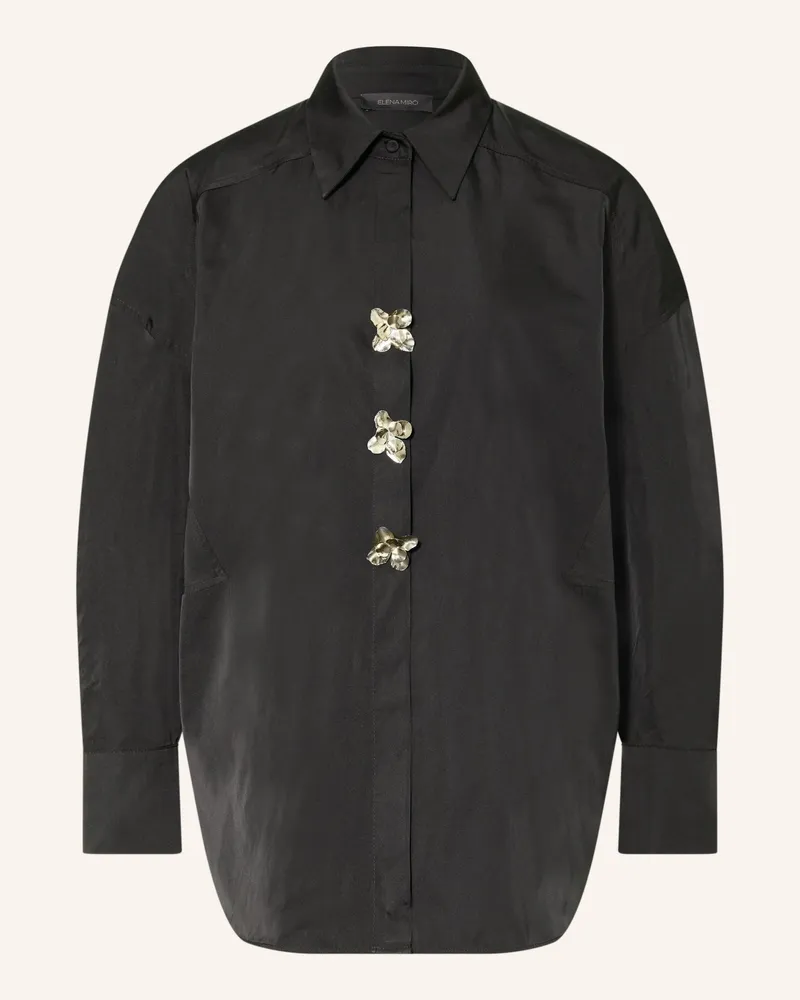 Elena Mirò Hemdbluse schwarz Schwarz