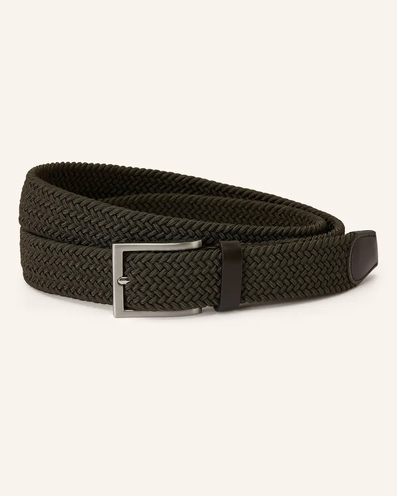 Strokesman's Flechtgürtel Dunkelgrün