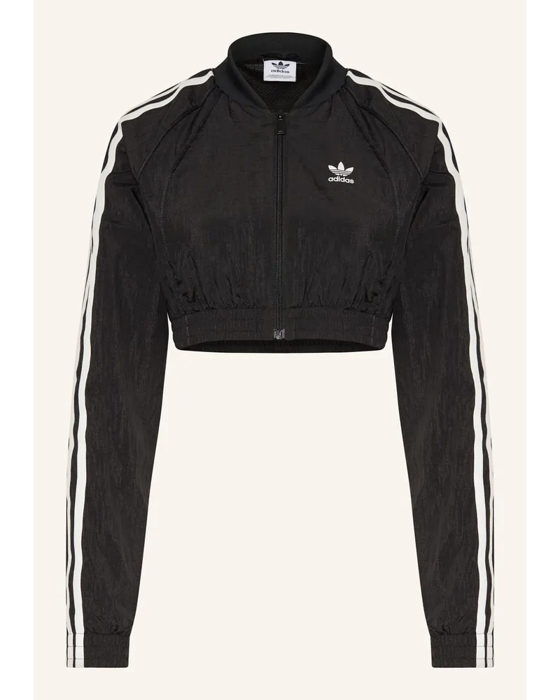 adidas Cropped-Jacke Schwarz