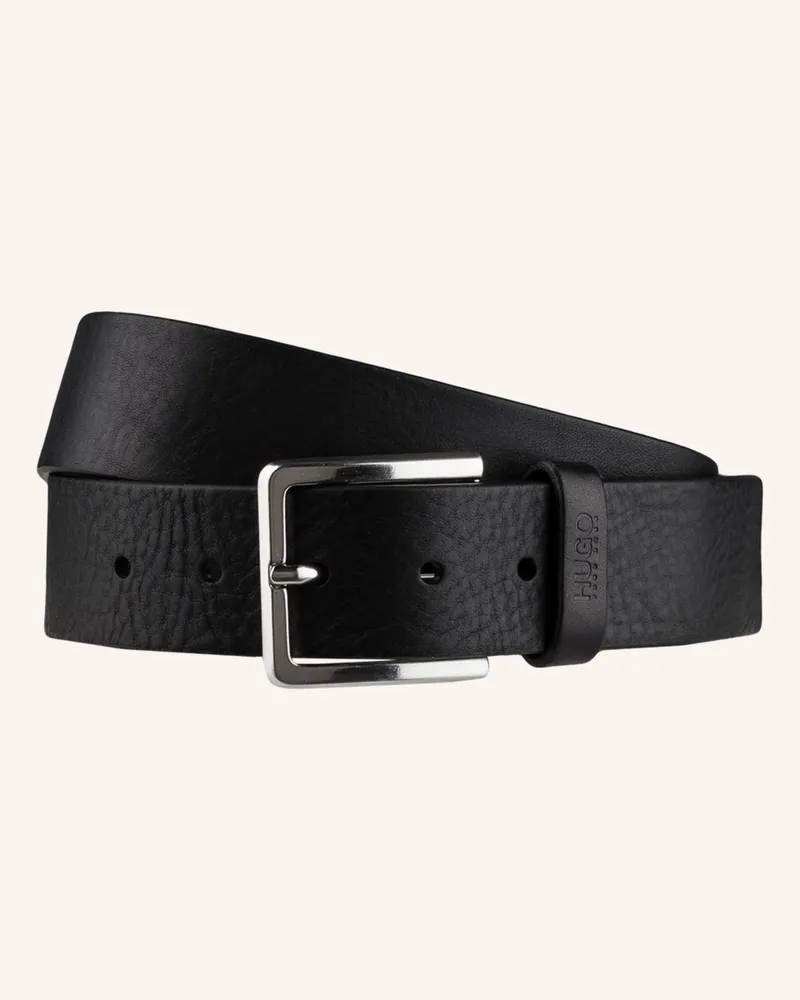 HUGO BOSS Ledergürtel Gionio schwarz Schwarz