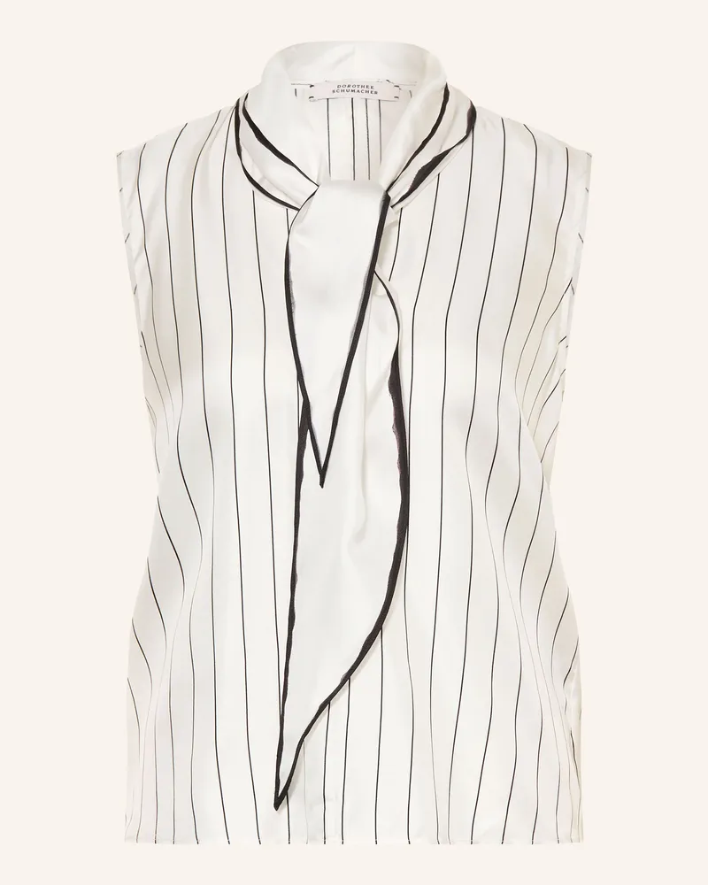 Dorothee Schumacher Seidentop Stripes With A Twist Mit Schluppe schwarz Weiss