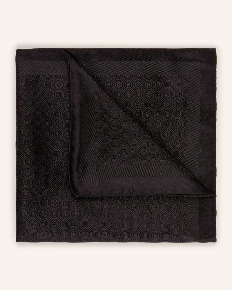 Eton Einstecktuch schwarz Schwarz