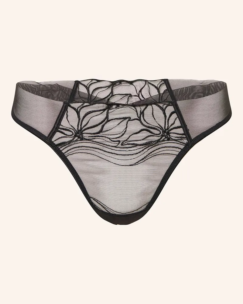 Calvin Klein String CK BLACK FLORAL LACE Schwarz