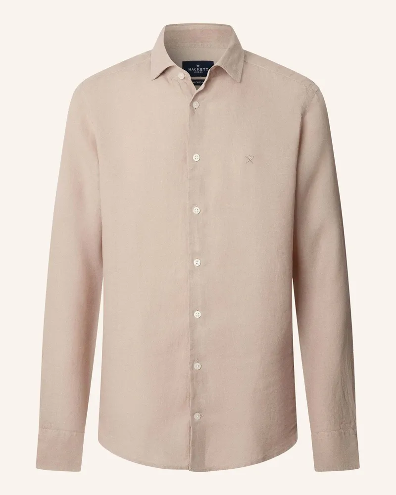 Hackett Freizeithemd Ess Gmd Linen Kent braun Taupe