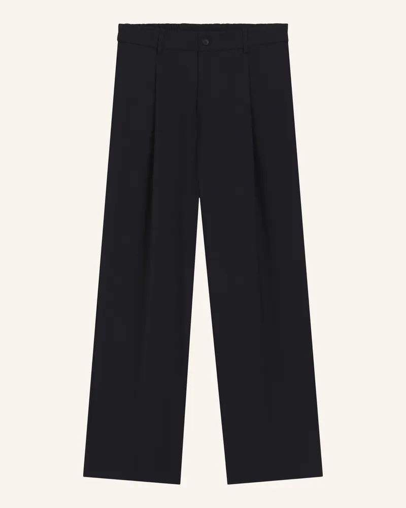 HUGO BOSS Business Hose P-Pat-Pl-Cw-263f Relaxed Fit blau Dunkelblau