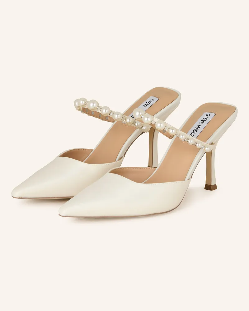 Steve Madden Mules BRECKI-P mit Schmuckperlen Ecru