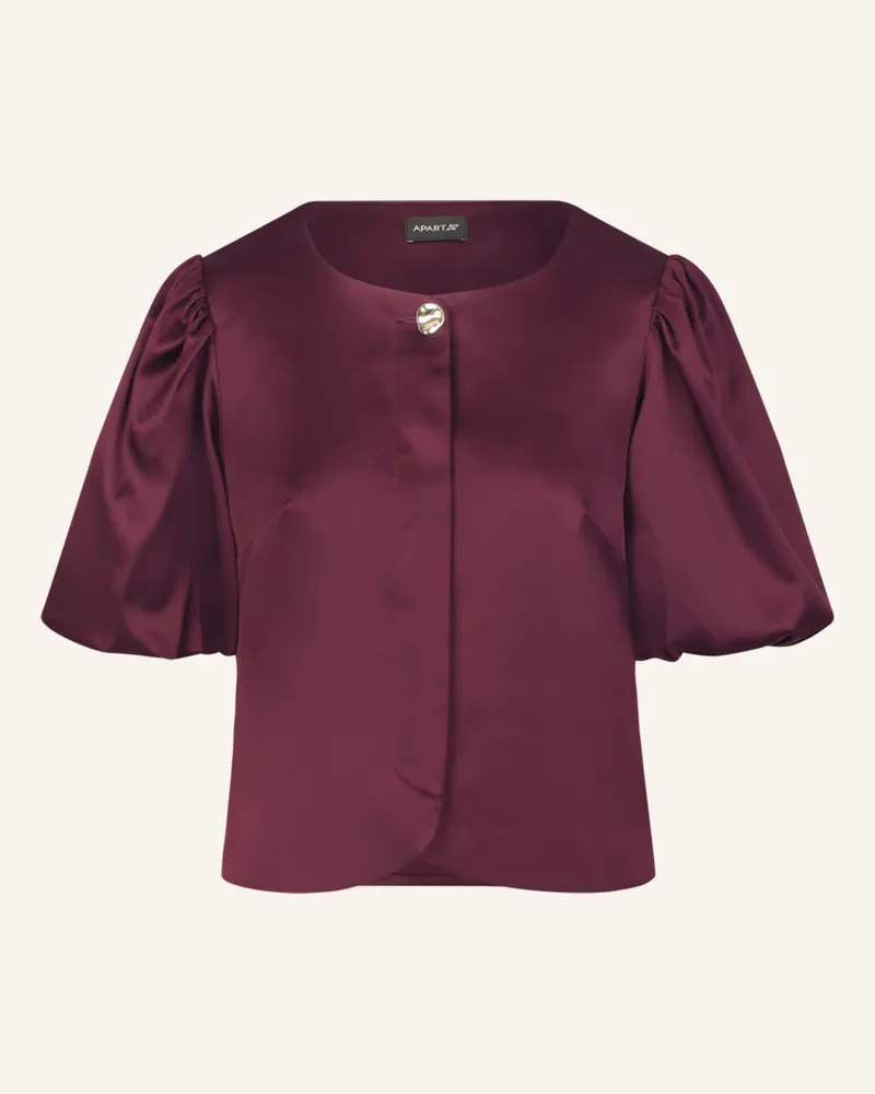 Apart Satin Bluse rot Rot