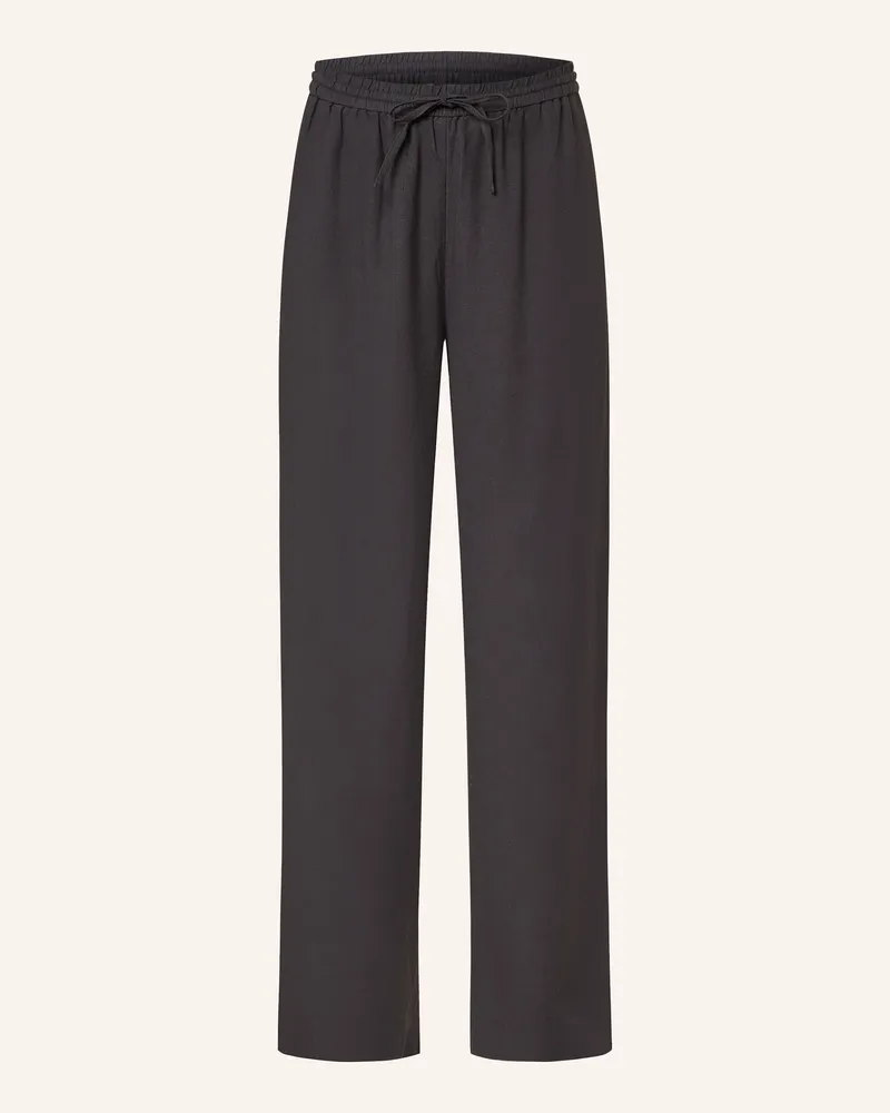 MOSS COPENHAGEN Hose MSCHPENNIE GINIA mit Leinen Dunkelgrau