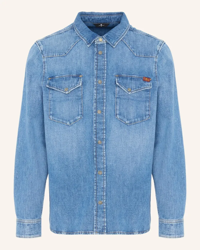7 for all mankind WESTERN SHIRT Blau
