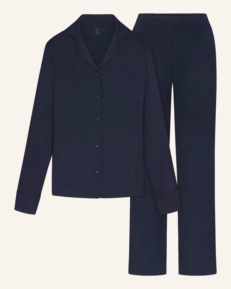 SKIMS Schlafanzug Skims Sleep blau Navy