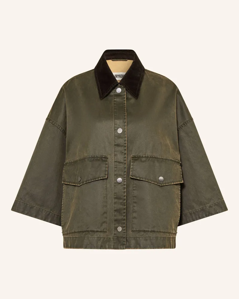 Drykorn Fieldjacket Ans Mit 3/4-Arm gruen Hellblau