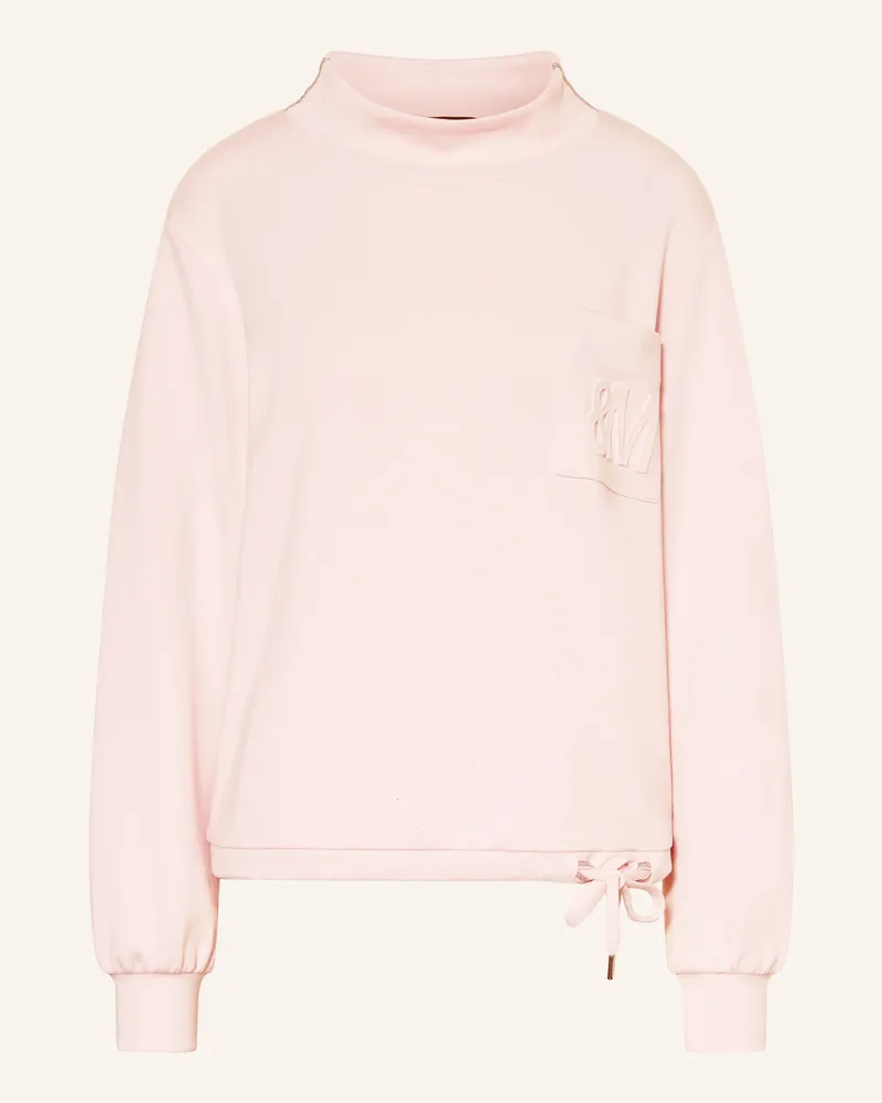 monari Sweatshirt mit Schmuckperlen Rosé