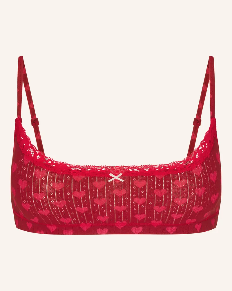 SKIMS Bustier Lightweight Cotton rot Brick