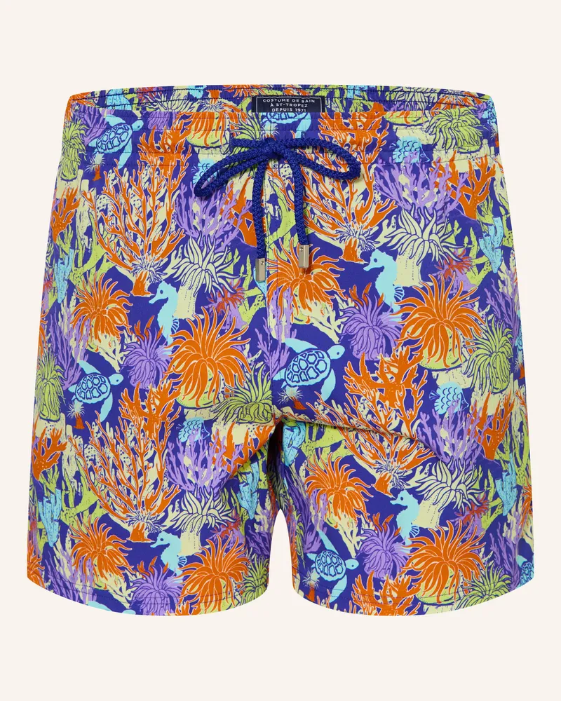 Vilebrequin Badeshorts Aquatic Lif lila Dunkellila