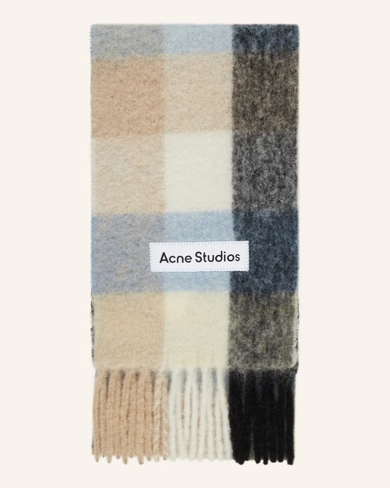 Acne Studios Schal Mit Alpaka blau Beige