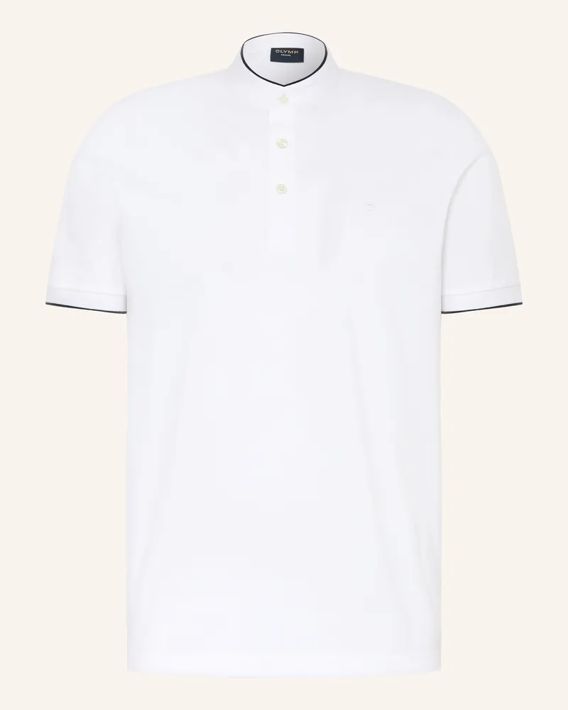 Olymp Piqué-Poloshirt Casual Regular Fit weiss Weiss
