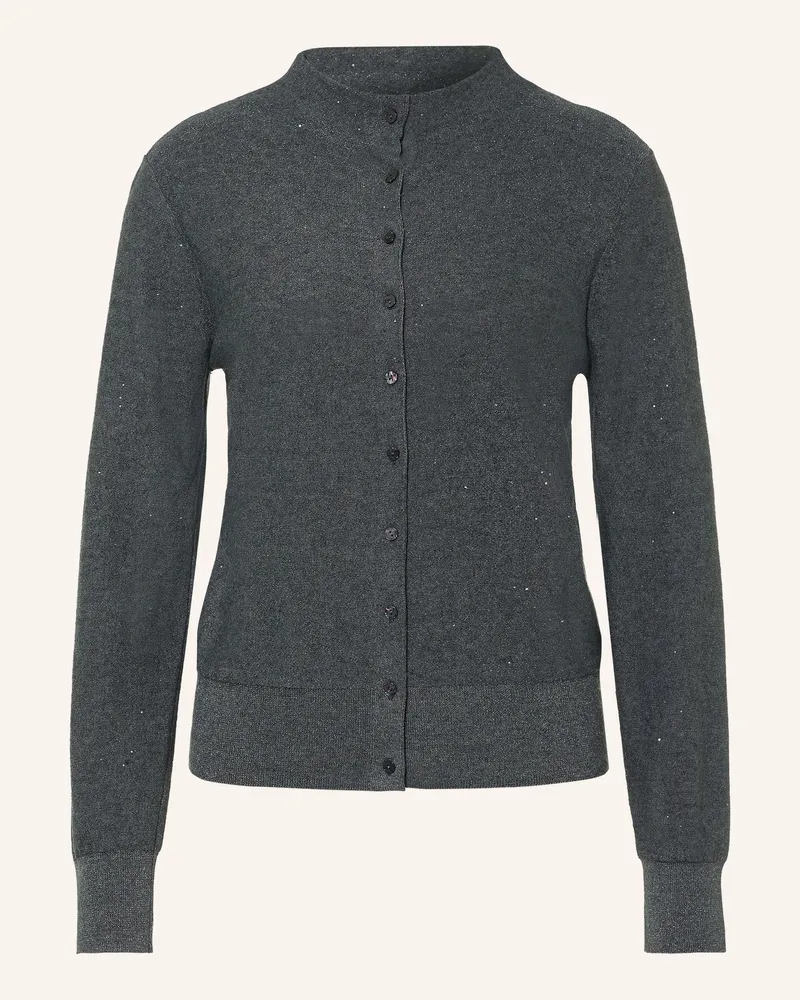 S.Oliver Strickjacke Mit Pailletten grau Grau