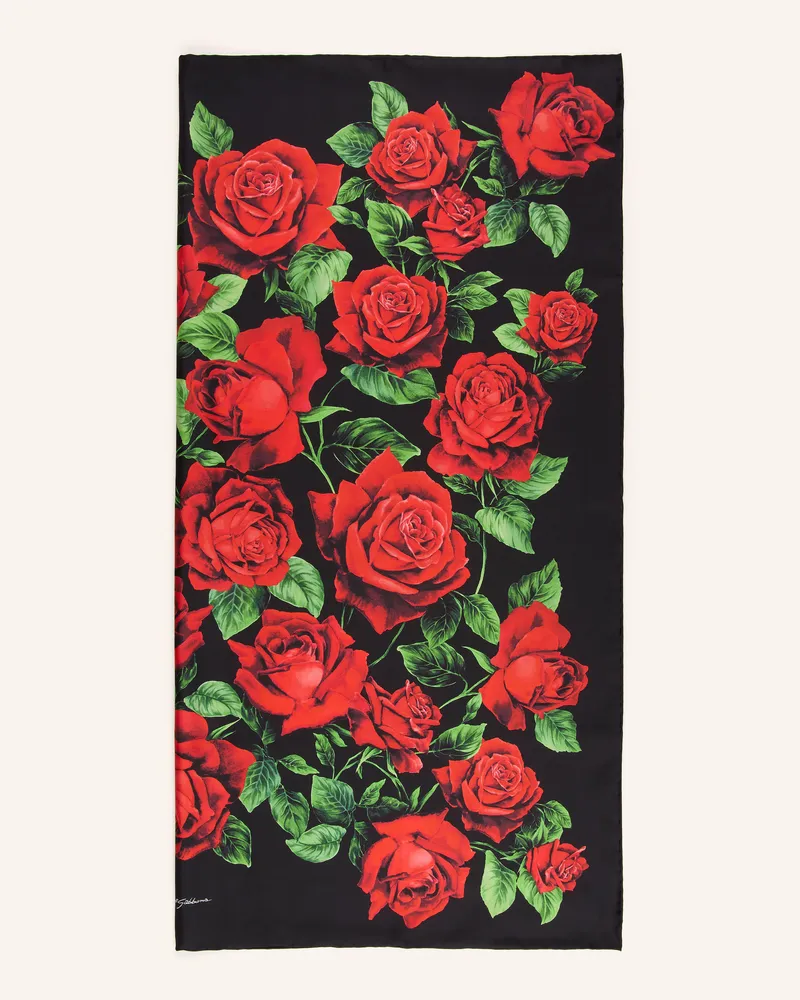 Dolce & Gabbana Seidentuch rot Schwarz