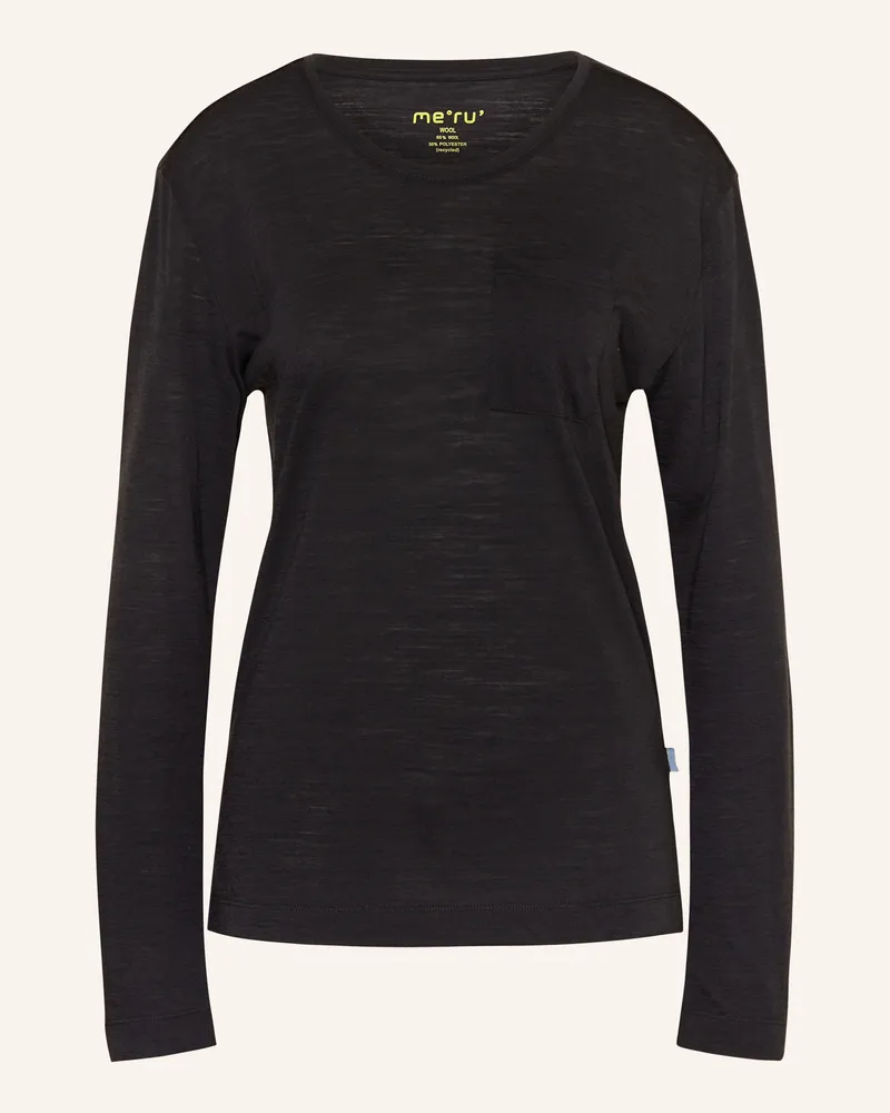 me°ru' Longsleeve Vaxholm schwarz Schwarz