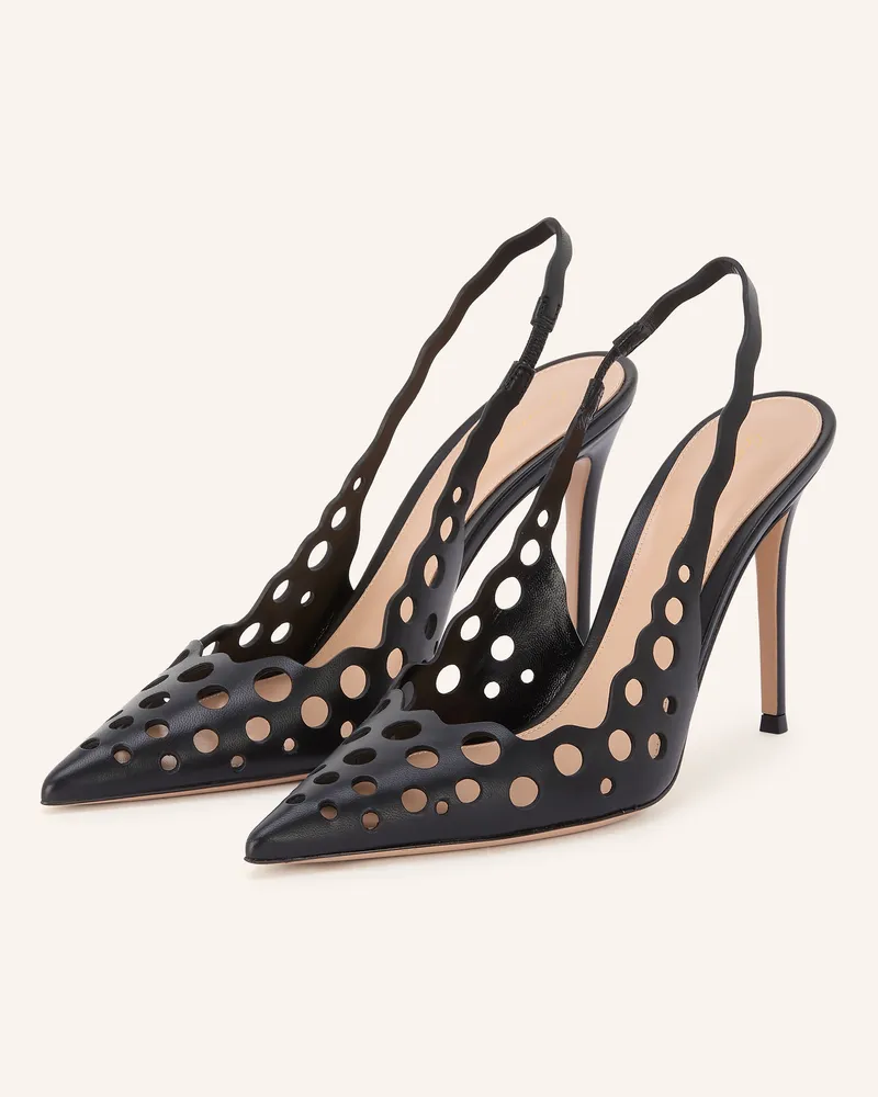 Gianvito Rossi Slingpumps Mit Cut-Outs schwarz Schwarz