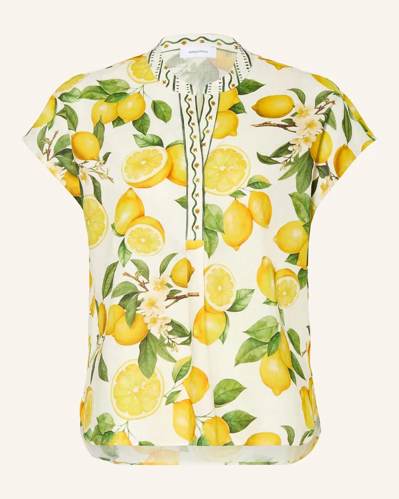 Darling Harbour Blusenshirt mit Leinen Lemon