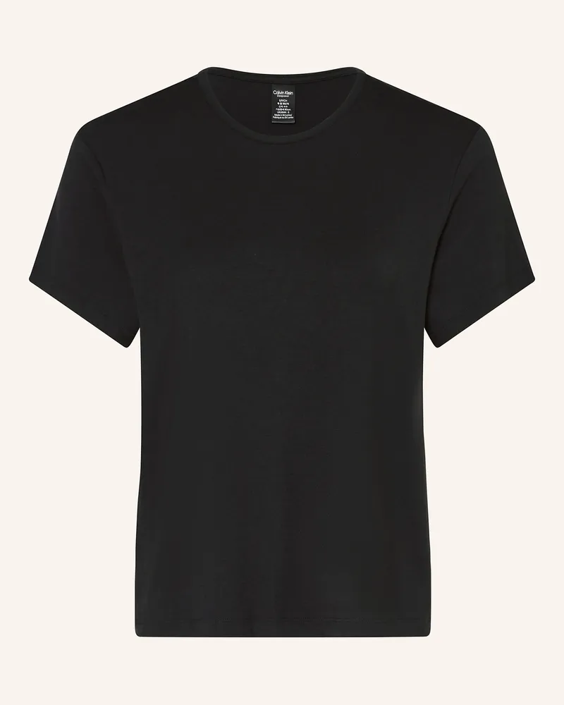 Calvin Klein Schlafshirt schwarz Schwarz