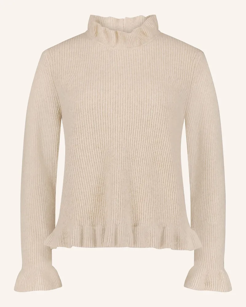 Cartoon Pullover Mit Rüschen beige Beige