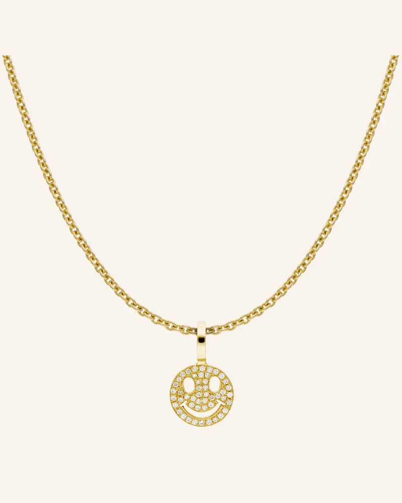 CADA Kette Tiny Smiling Face gold Gold
