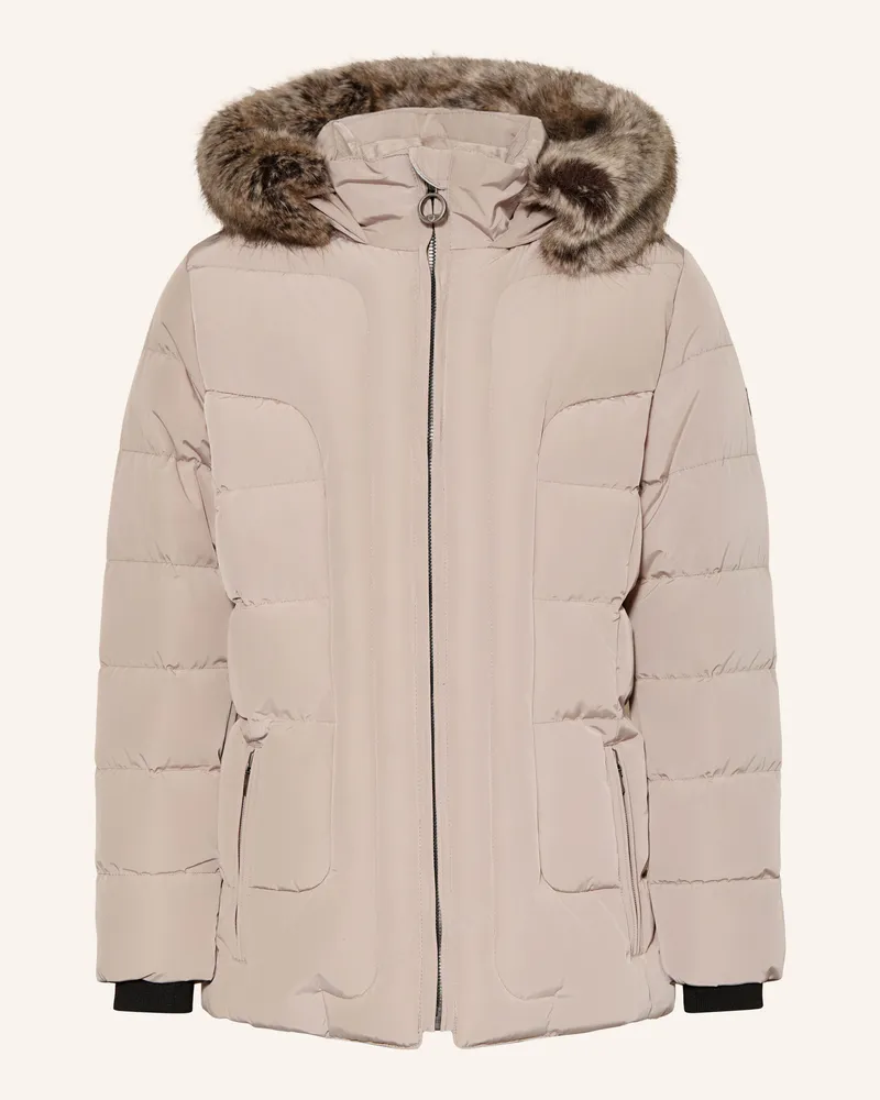 Wellensteyn Steppjacke Belvitesse Mit Kunstfell beige Hellgrau