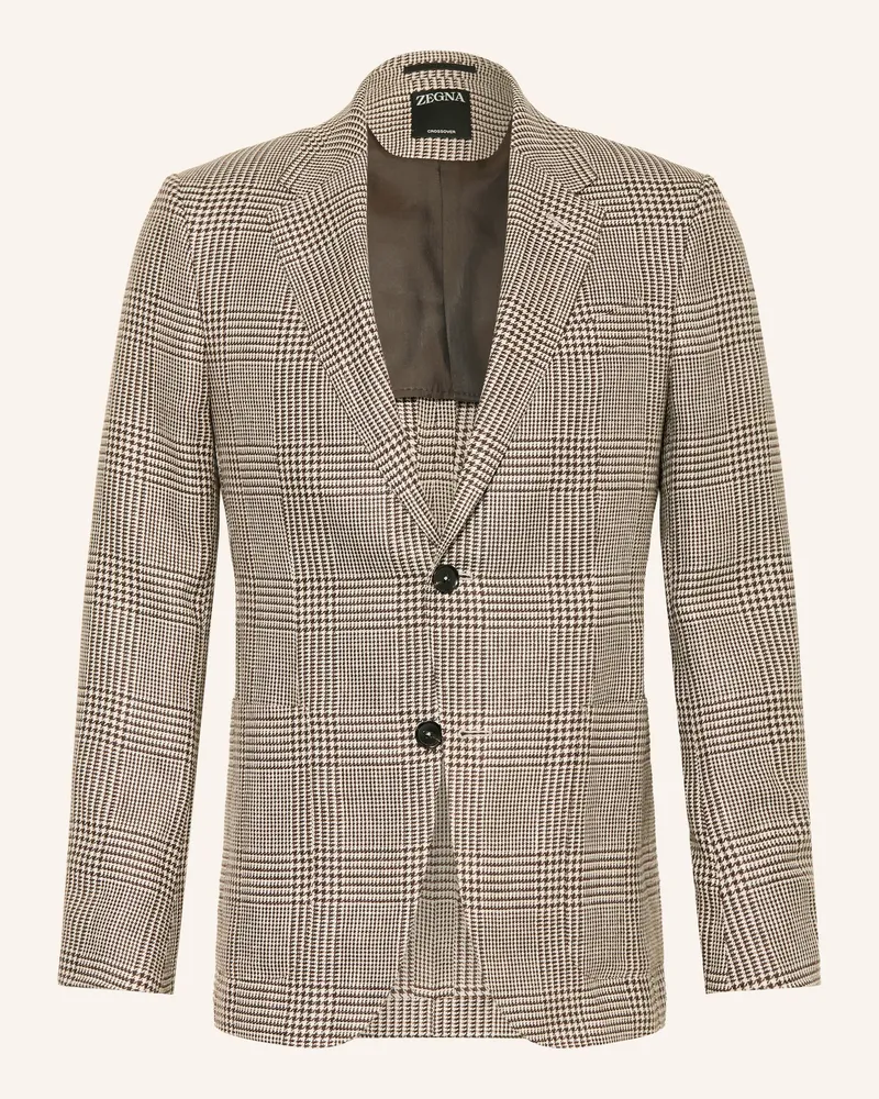 Ermenegildo Zegna Leinensakko Extra Slim Fit braun Beige