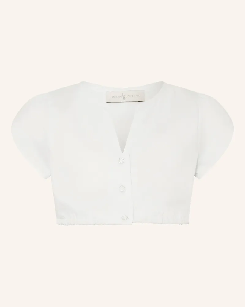 Johann & Johanna Dirndlbluse weiss Weiss