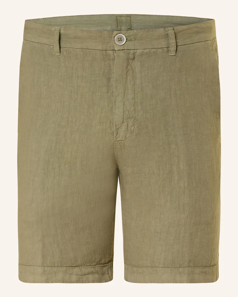 120% Lino Leinenshorts Oliv