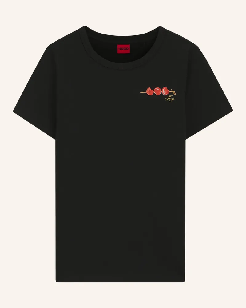 HUGO BOSS T-Shirts Deloris_6 Regular Fit schwarz Schwarz