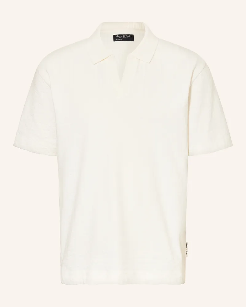 Marc O'Polo Strick-Poloshirt Relaxed Fit Ecru