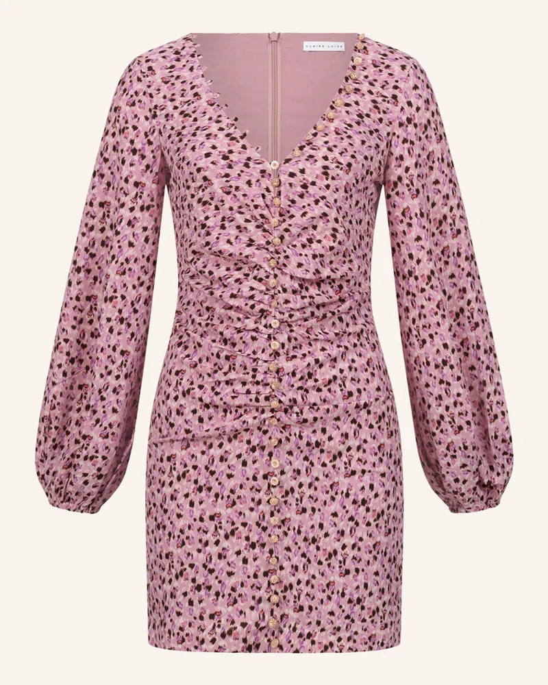 CLAIRE LUISE Gerafftes Minikleid Rosa