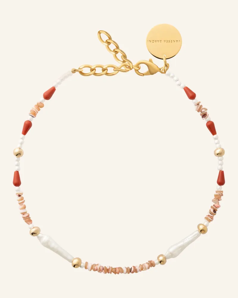 Vanessa Baroni Halsketten Shore Necklace Red By Glambou gold Gold