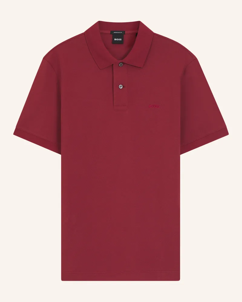 HUGO BOSS Piqué-Poloshirt Pallas Regular Fit rot Rot
