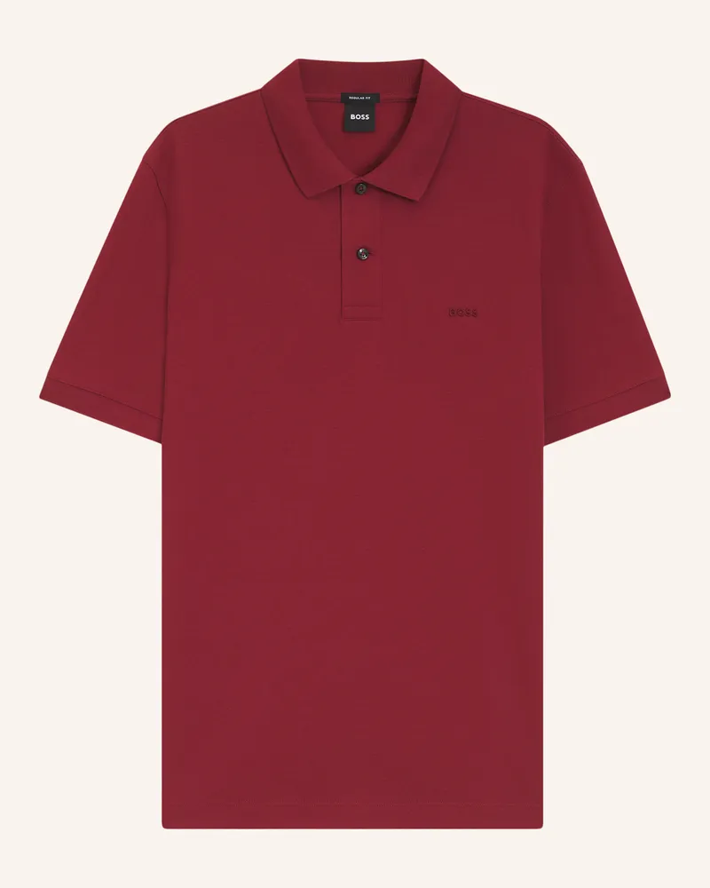 HUGO BOSS Piqué-Poloshirt Pallas Regular Fit rot Rot