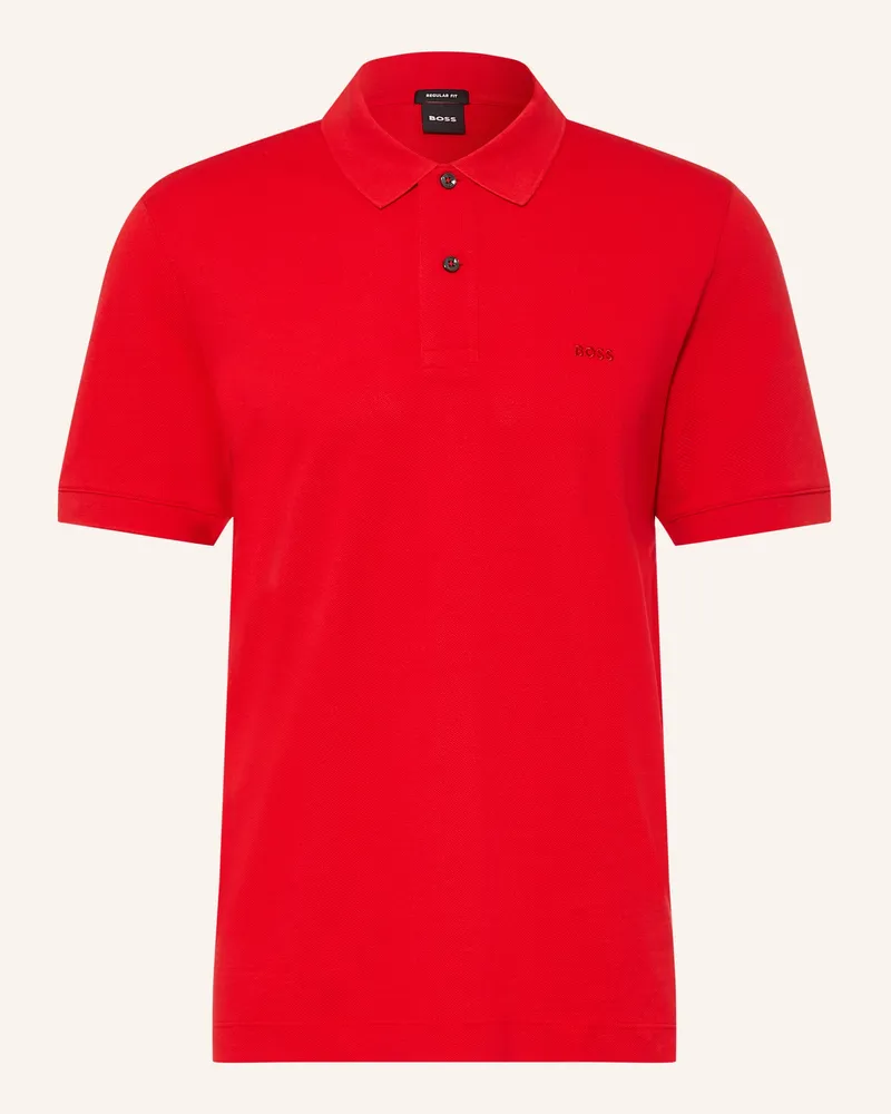 HUGO BOSS Piqué-Poloshirt Pallas Regular Fit rot Rot